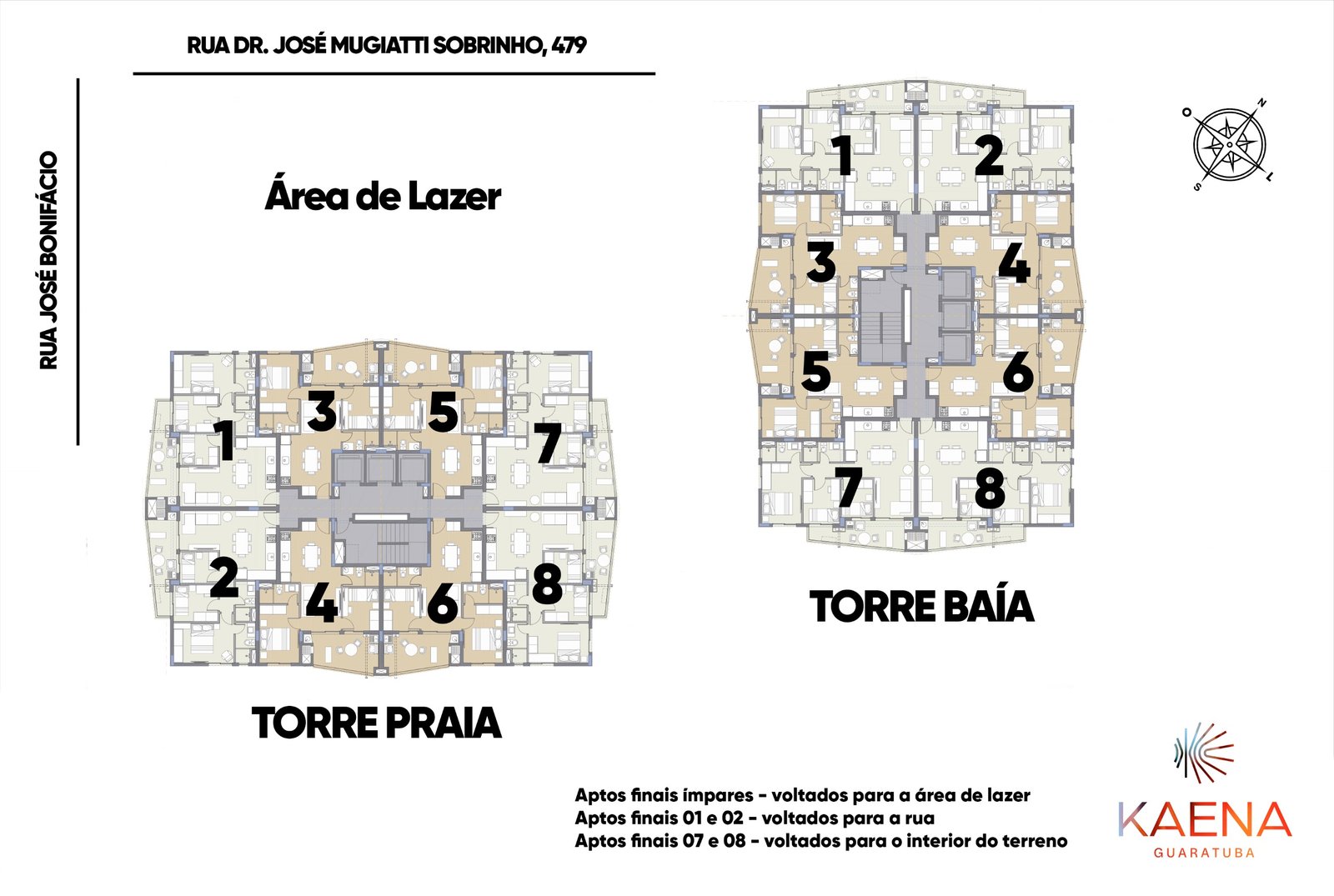 Implantação Kaena Guaratuba — Torre Praia e Torre Baía